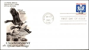 Scott O136 22 Cents Official Artcraft FDC Unaddressed