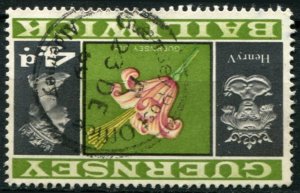 Guernsey  Sc#13 Used, 4p multi, Definitive Series 1969-1970: Views of Guernse...