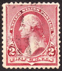 1890, US 2c, Washington, Used, Sc 219D