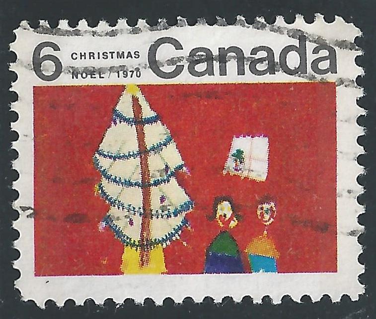 Canada #525 6c Christmas - Christmas Tree & Children