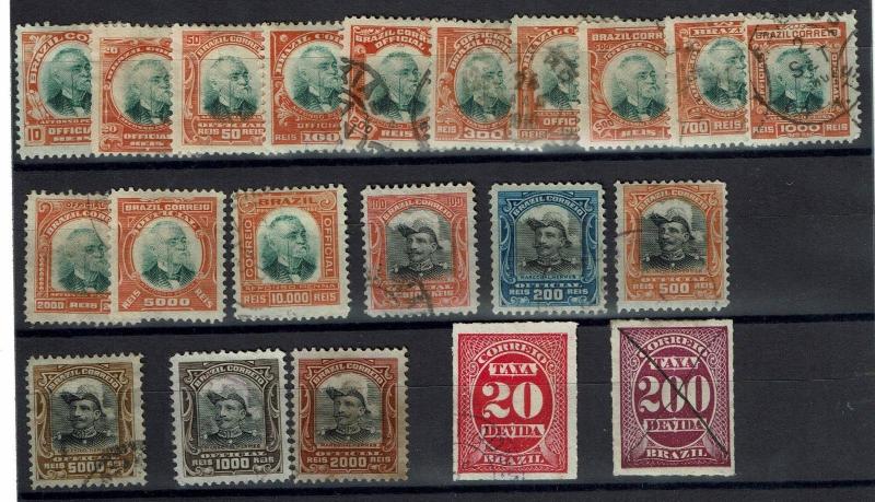 Brazil 21 Mint and Used Back of Book, Few faults - C559