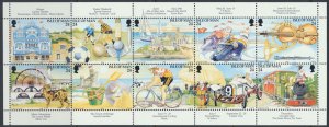 Isle of Man MNH  Sc 586a  SG 590a Tourism  Philatelic Bureau pane see details