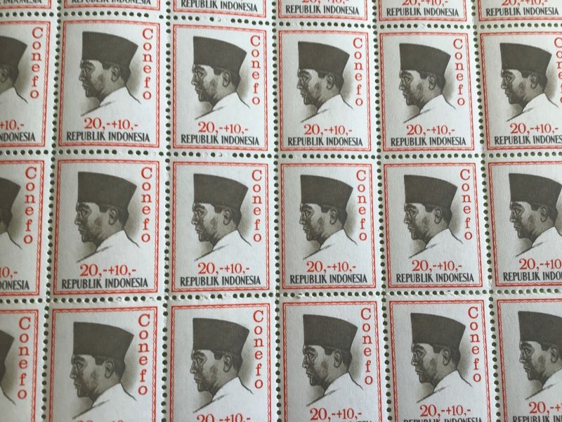 Indonesia 1964 Two Sukarno mint never hinged full stamps sheets folded R24880 