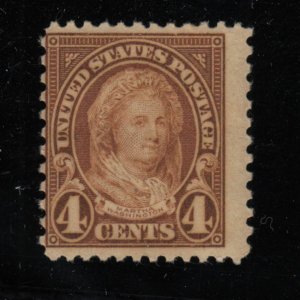 1923 Martha Washington 4c brown Sc 556 MNH single CV $35