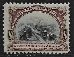 1901 Sc. #298 FVF Tiny Hinge Remnant, couple blunt perfs, Cat. Val. $90.00.