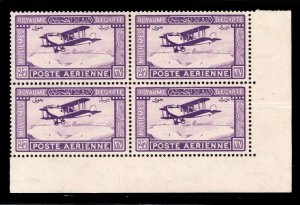 MOMEN: EGYPT SC #C1 1926 AIRMAIL MINT OG NH CORNER BLOCK LOT #67620*