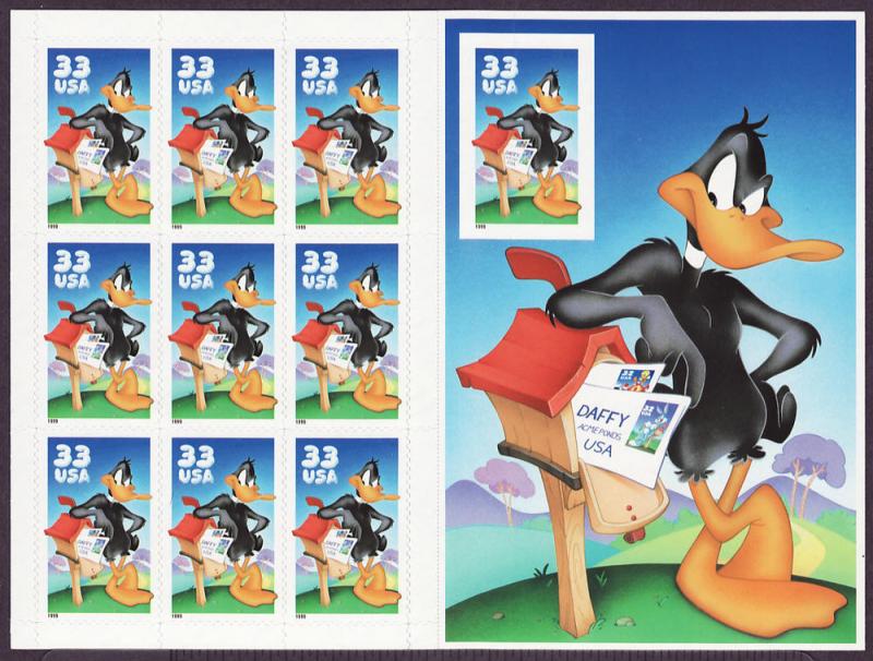 3307 Daffy Duck self-adhesive souvenir sheet