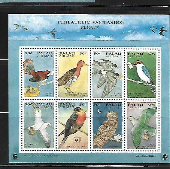 PALAU, 336, MNH,SS, SHEET OF 8, FLIGHT