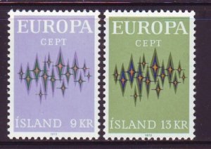 Iceland Sc 439-40 1972  Europa  stamp set mint NH