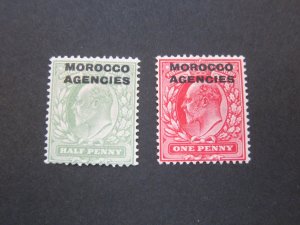 Morocco Agencies 1907 Sc 201-2 MH