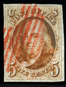 U.S. #1b USED WITH CROWE CERT