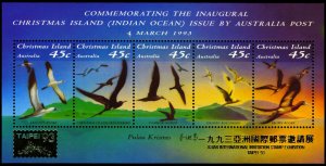 Christmas Island BIRDS 1993 TAIPEI Scott #349g Mint Never Hinged