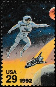 US 2631 Space Accomplishments Cosmonaut Space Shuttle 29c single MNH 1992