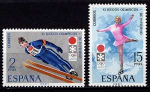 Spain 1972 Winter Olympic Games Sapporo Japan, Set [Mint]