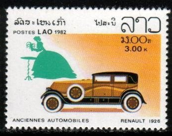 Classic Automobile, 1926 Renault, Laos stamp SC#417 MNH