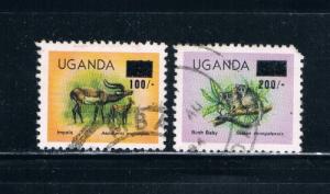 Uganda 386;389 Used Flowers  (U0049)