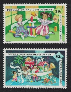 UN New York Intl Population and Development 1994 MNH SG#661-662