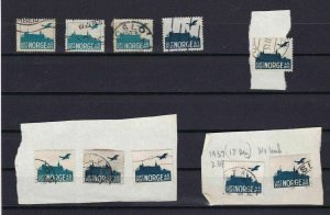 NORWAY 1927 AIR STAMP STUDY WITH & WITHOUT FRAMES  REF 5271