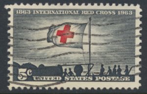 USA  SC# 1239  Used Red Cross  1963  see scan