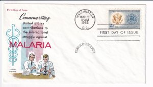 1962 Malaria FDC, Fluegel Covers, Washington, D.C. (S33046)