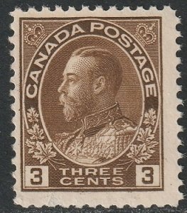 Canada 1918 Sc 108 MNH** brown wet printing