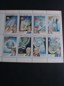 ​GRATE BRITAIN-DHUFAR STAMP-1972 FAMOUS PERSONS AND SPACE PROGRAMS-MNH SHEET