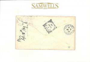 Australia States TASMANIA *Sandy Bay* Cover 6d Platypus 1889 Cowes IOW MS4302