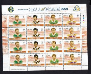 Ireland: 2001 Gaelic Athletic Association, Hall of Fame, Sheetlet, MNH