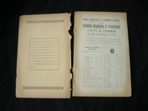 CATALOGUE ENTENTE CORDIALE COLONIES FRANCAISES & ANGLAISES 1913-14 by A FORBIN