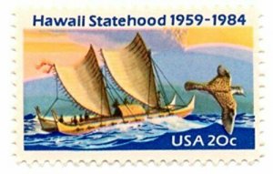 1984 Hawaii Statehood Single 20 c Postage Stamp - Sc#2080 - MNH,OG