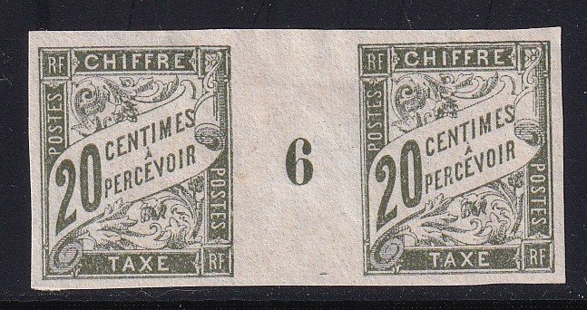 FRANCE 1926, Postage Due M-XF-NG Imperf ,  Sc # J32 Y/T # 31