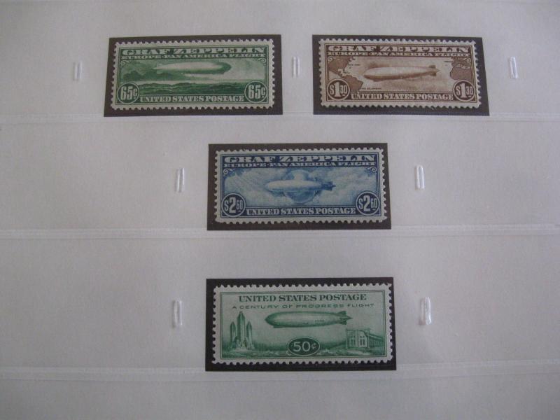 USA Nearly Complete Airmail Collection WITH ZEPPS - Mint & Hinged