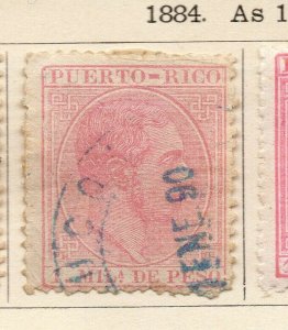 Puerto Rico 1884 Early Issue Fine Used 1m. NW-07844