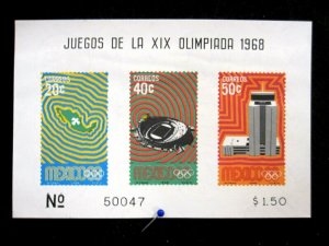 MEXICO - SCOTT# 998a - SOUVENIR SHEET - MNH - CAT VAL $20.00