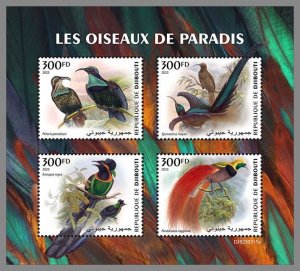 DJIBOUTI 2023 MNH Birds of Paradise M/S #315a