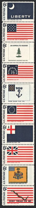 SC#1345-54 6¢ Historic Flags Strip of Ten (1968) MNH