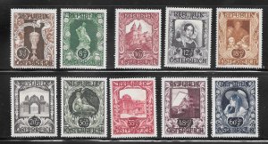 Austria #B208-B217 MNH Set of Singles Collection / Lot (My1)