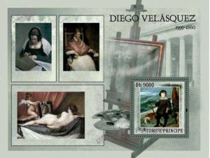 St Thomas - Velasquez Art  Souvenir Sheet ST73D08