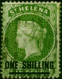 St Helena 1880 1s Yellow-Green SG30 Fine Used