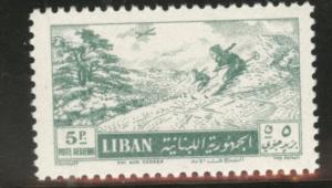 LEBANON Scott C200 MNH** 1955 Skiing airmail stamp