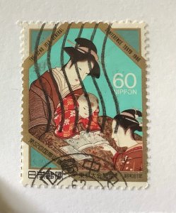 Japan 1986 Scott 1700 used - 60y,  painting, Library Associations General Conf.