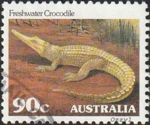 Australia #799 1982 90c Saltwater Crocodile USED-VF-NH. 