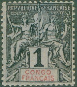 FRENCH CONGO 18 USED BIN $1.60