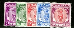 340BCX Perak 1952 Scott# 120-25 mnh**