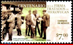 2878 MEXICO 2014 TREATIES OF TEOLOYUCAN, MILITARY, HISTORY, MNH