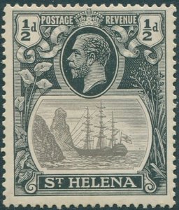 St Helena 1922 SG97 ½d grey and black KGV Ship MH