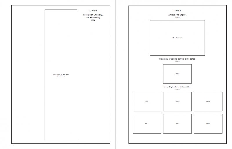 CHILE STAMP ALBUM PAGES 1853-2011 (274 PDF digital pages)