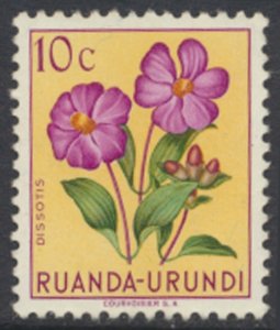 Ruanda Urundi  SC# 114  no gum no cancel Flowers see details/scans 