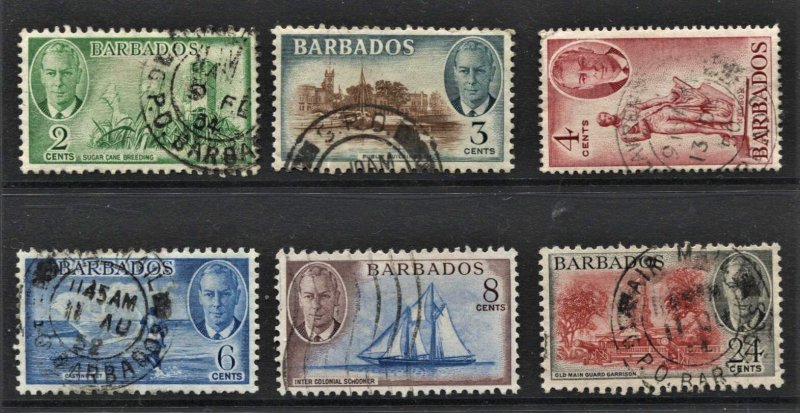 STAMP STATION PERTH  Barbados # KGVI Short Set - Used - Unchecked