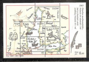 Finland  728 MNH 1985 FINLANDI Phil.Exhib.Souv.Sheet